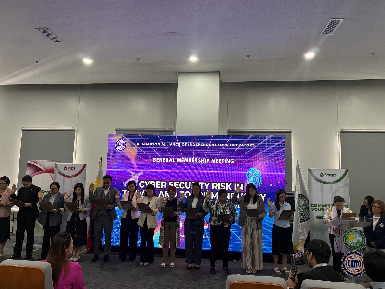 New CAITO members taking their oath during the general membership meeting